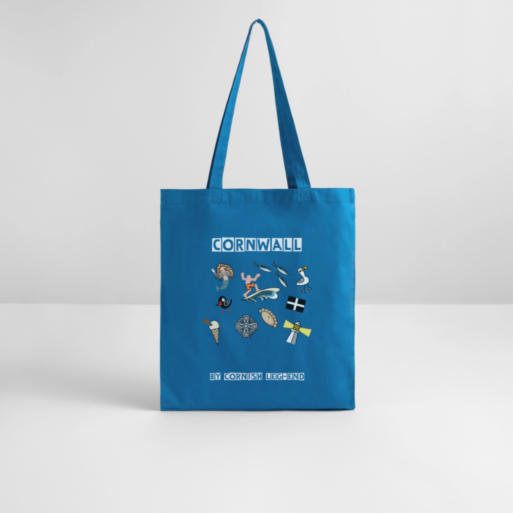 Cornwall Memories Tote Bag - royal blue