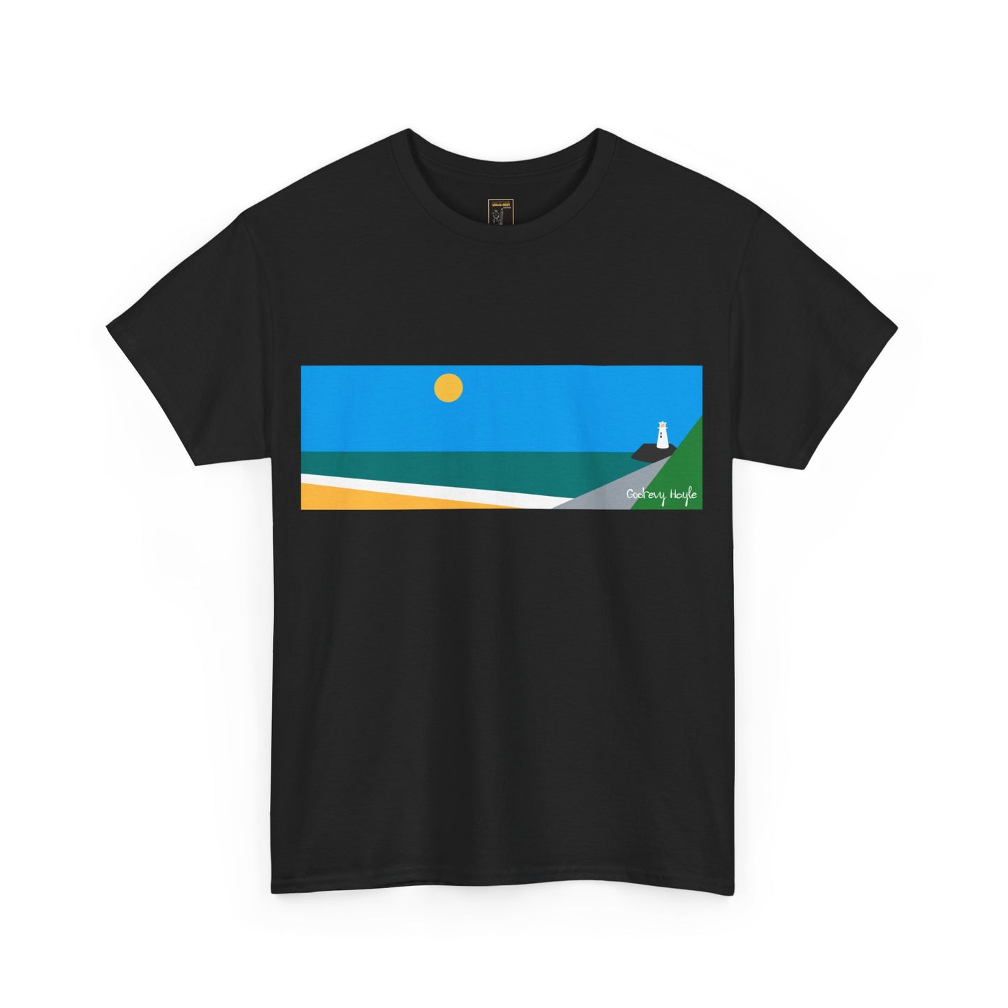 Godrevy Lighthouse & The Bay, Colour Design - Unisex Tee