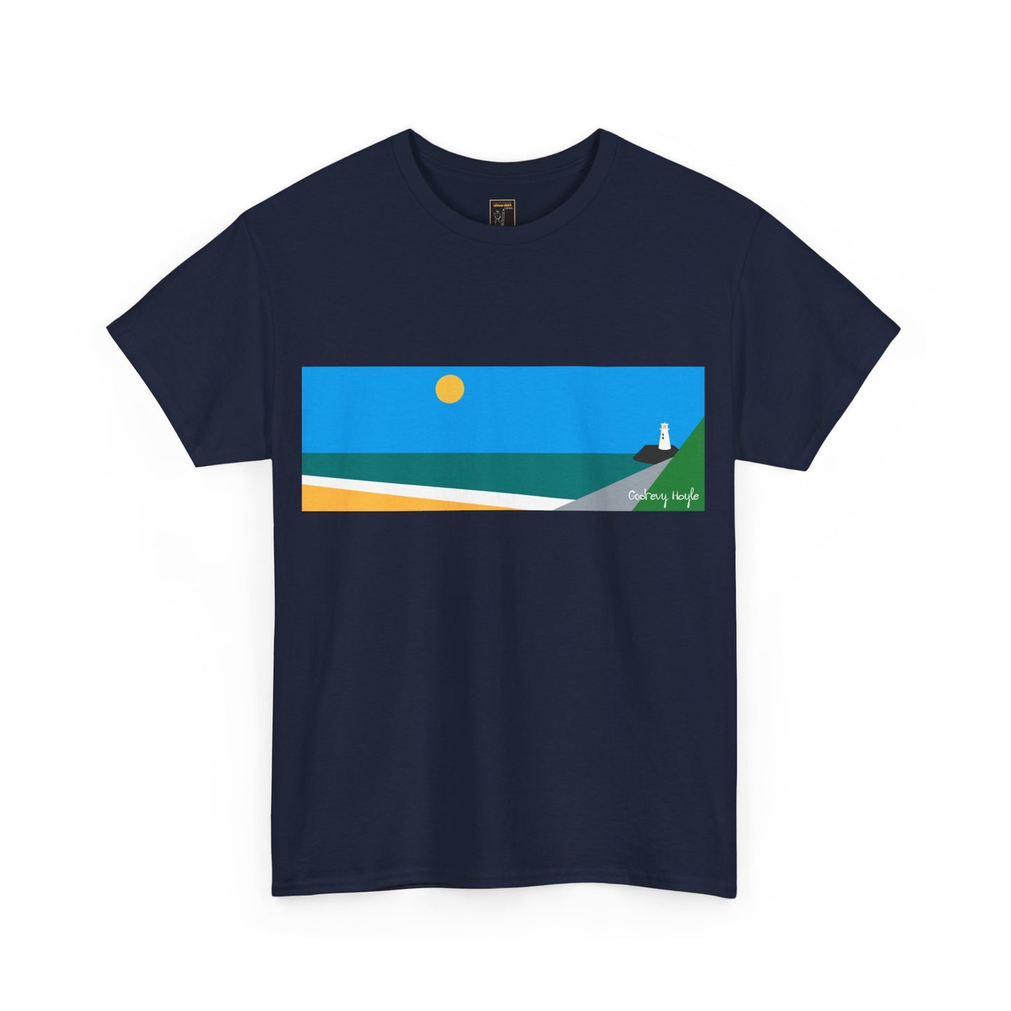 Godrevy Lighthouse & The Bay, Colour Design - Unisex Tee