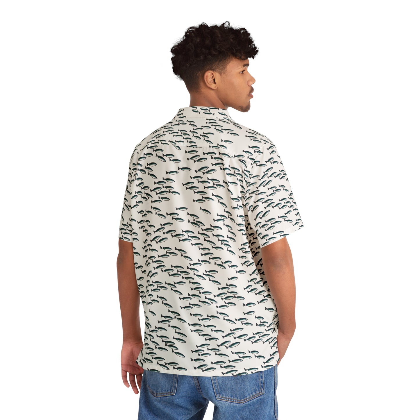 Mackerel Shoal Patterned Short Sleeve Shirt