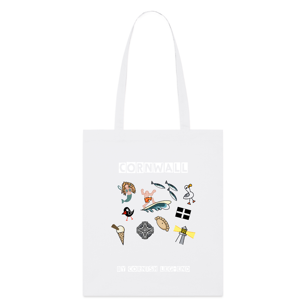 Cornwall Memories Tote Bag - white