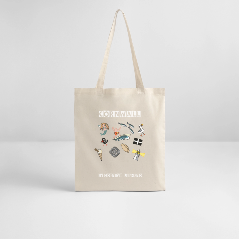 Cornwall Memories Tote Bag - natural raw
