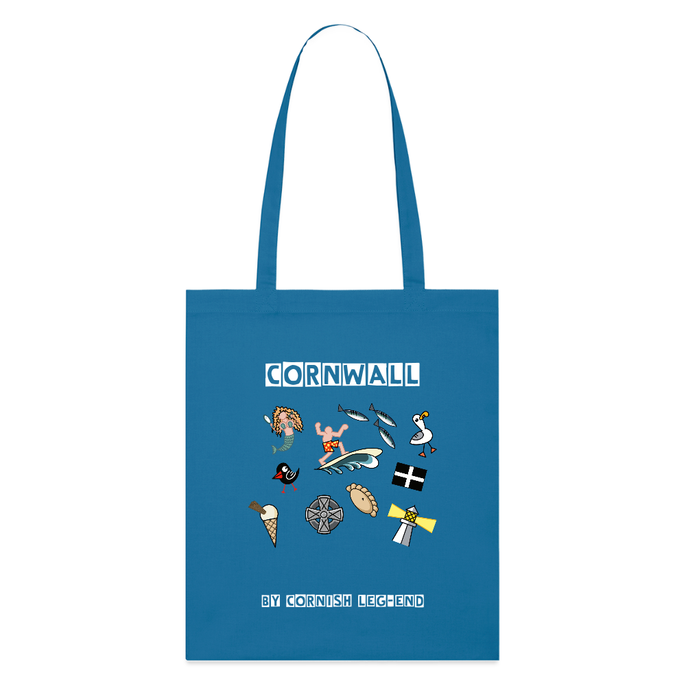 Cornwall Memories Tote Bag - royal blue