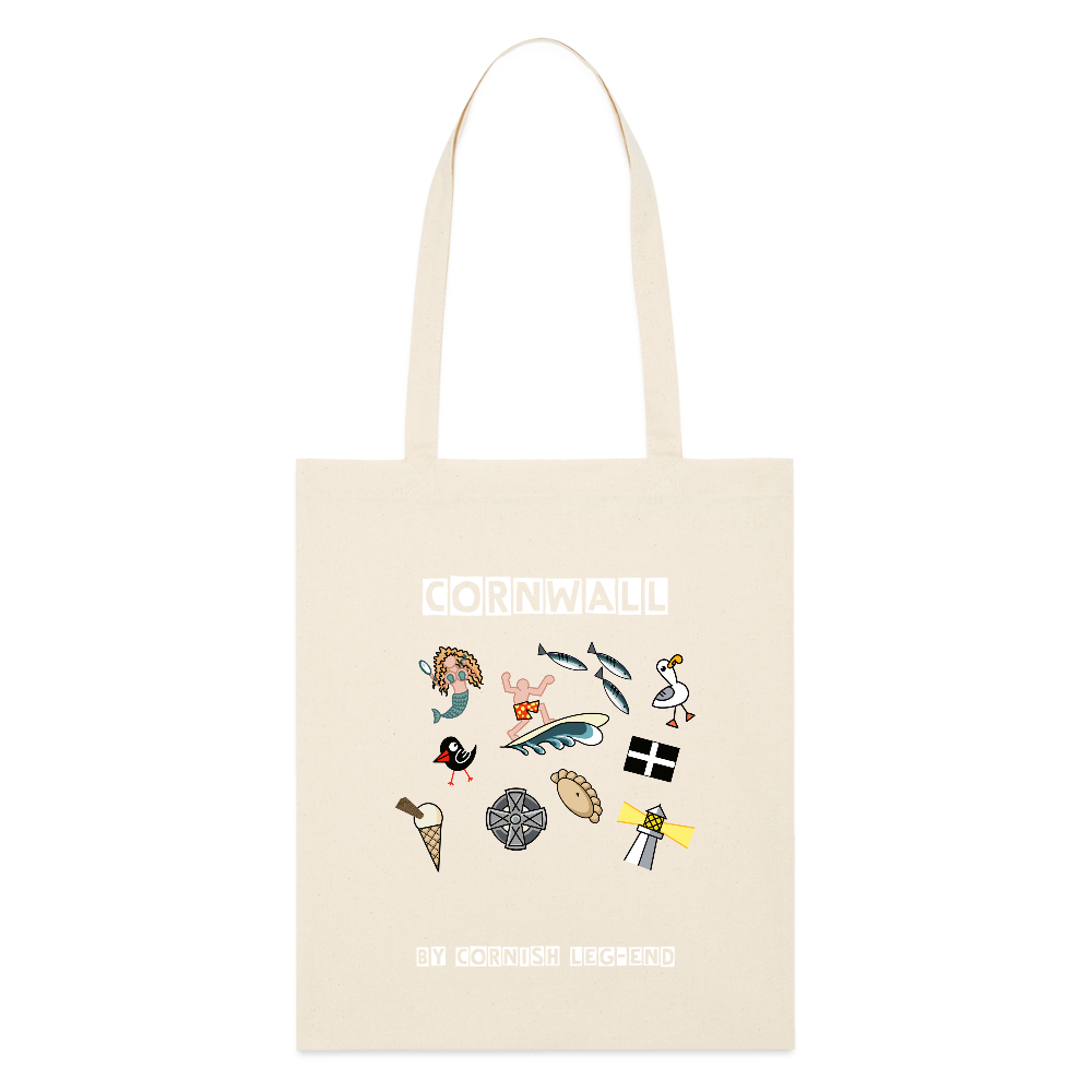 Cornwall Memories Tote Bag - natural raw