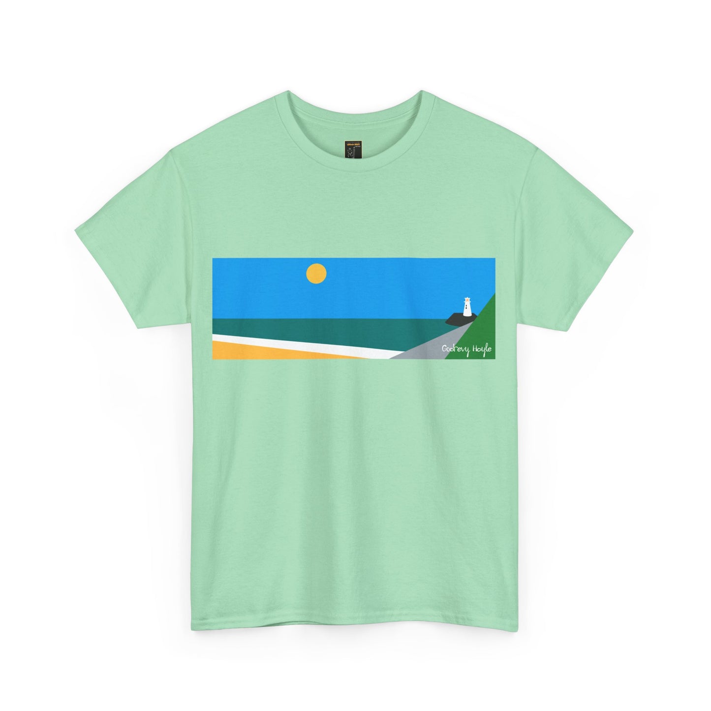Godrevy Lighthouse & The Bay, Colour Design - Unisex Tee