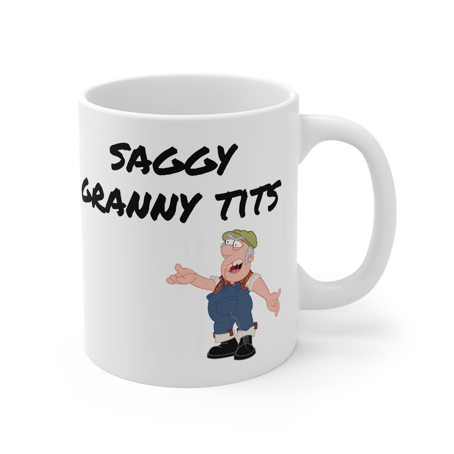Farmer Tussock’s Sweary Mug 11oz - Saggy Granny Tits