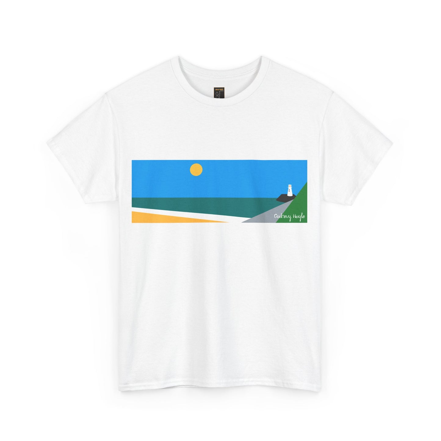 Godrevy Lighthouse & The Bay, Colour Design - Unisex Tee