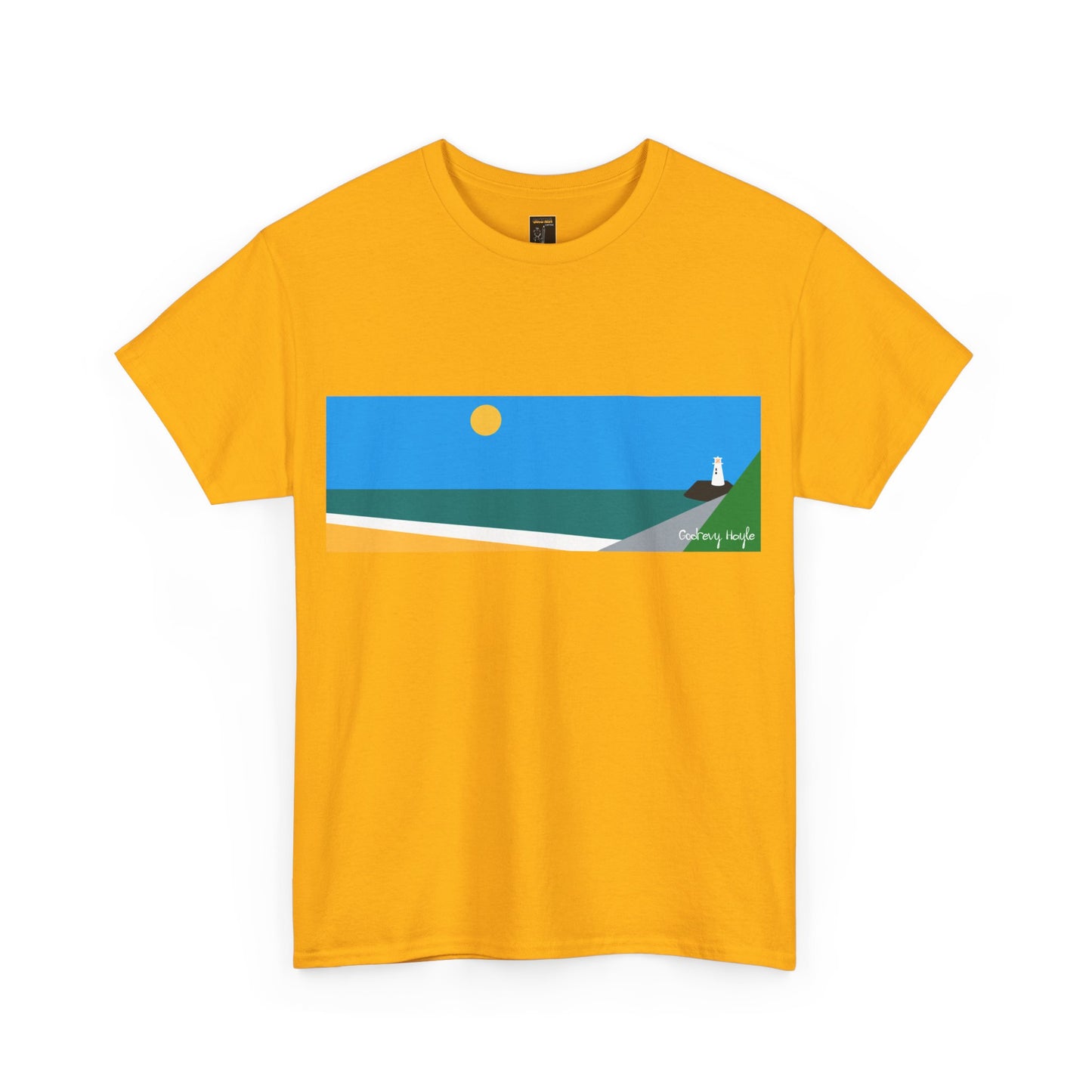 Godrevy Lighthouse & The Bay, Colour Design - Unisex Tee