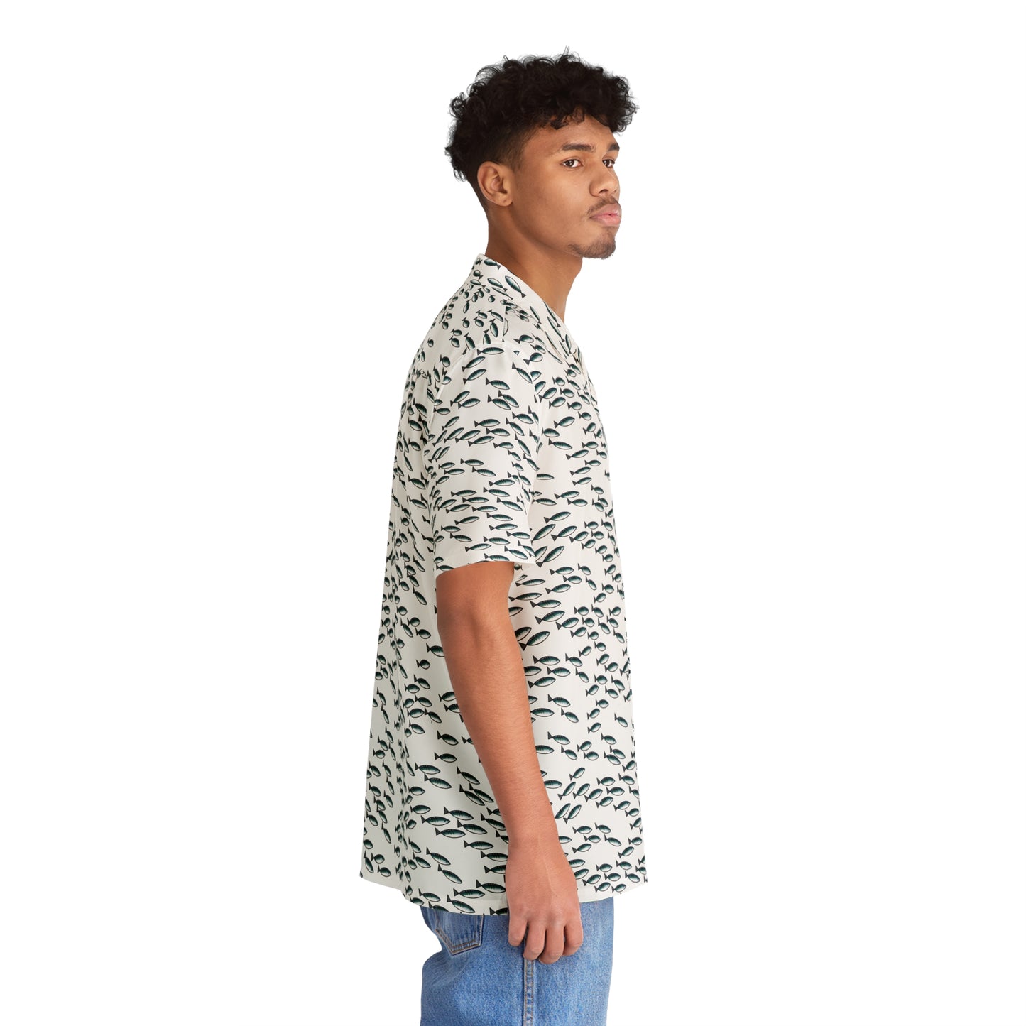 Mackerel Shoal Patterned Short Sleeve Shirt