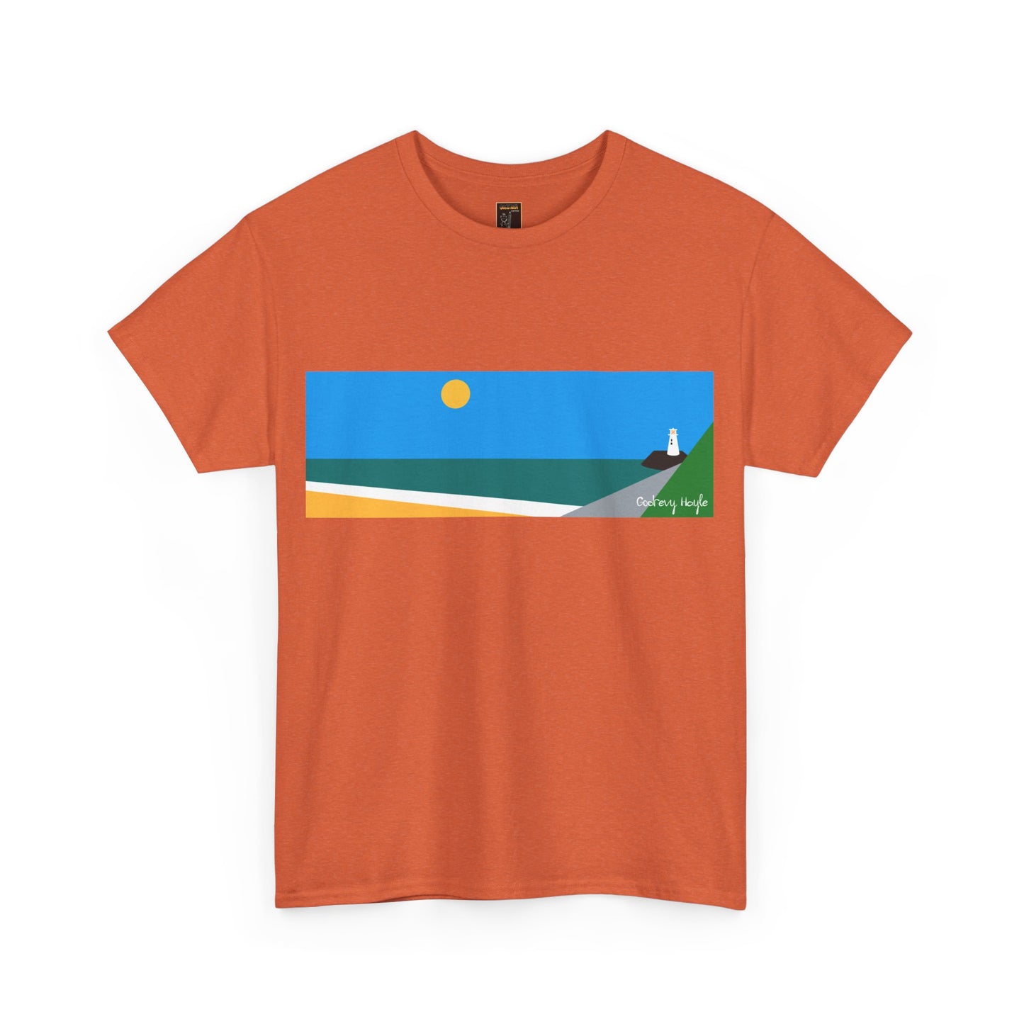 Godrevy Lighthouse & The Bay, Colour Design - Unisex Tee