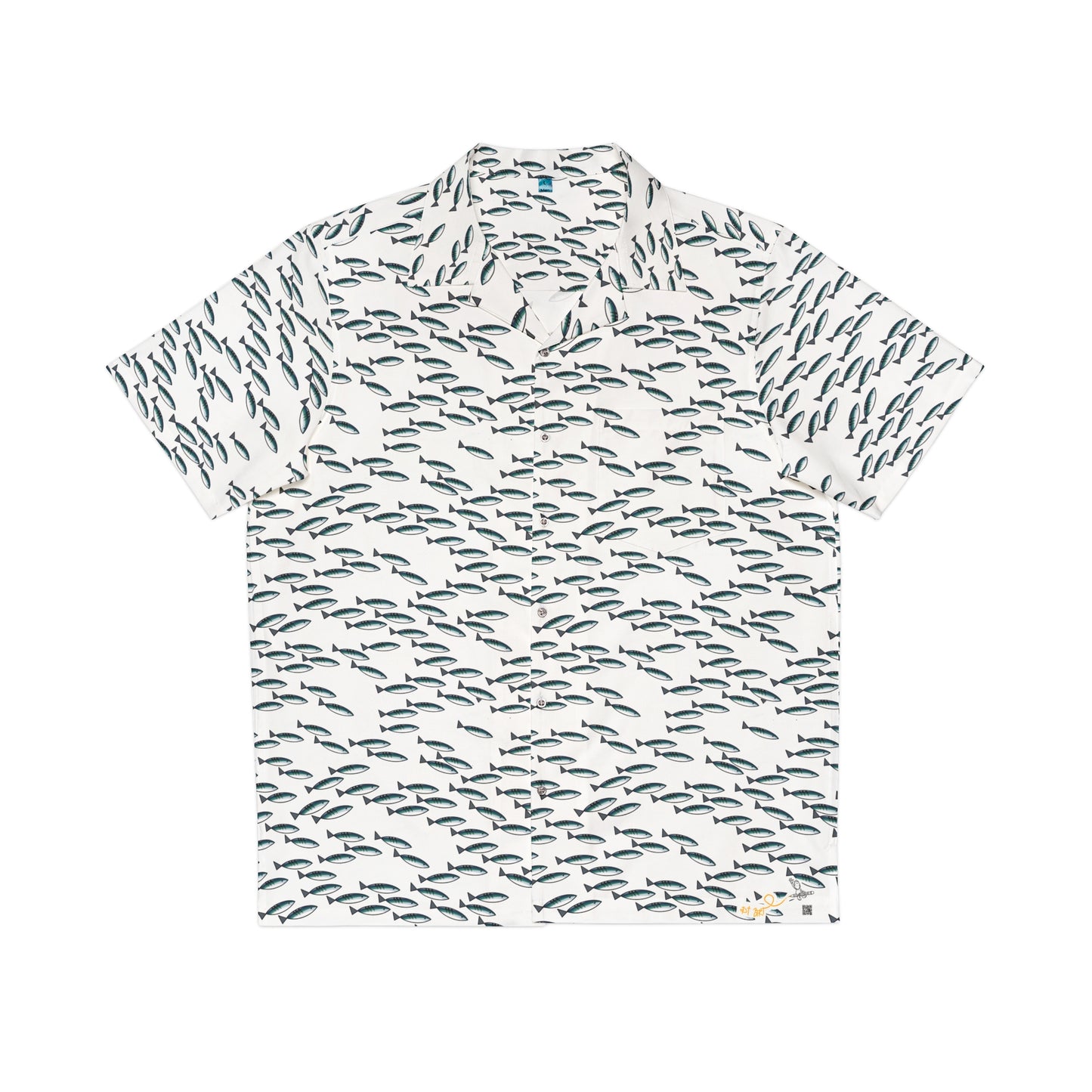 Mackerel Shoal Patterned Short Sleeve Shirt