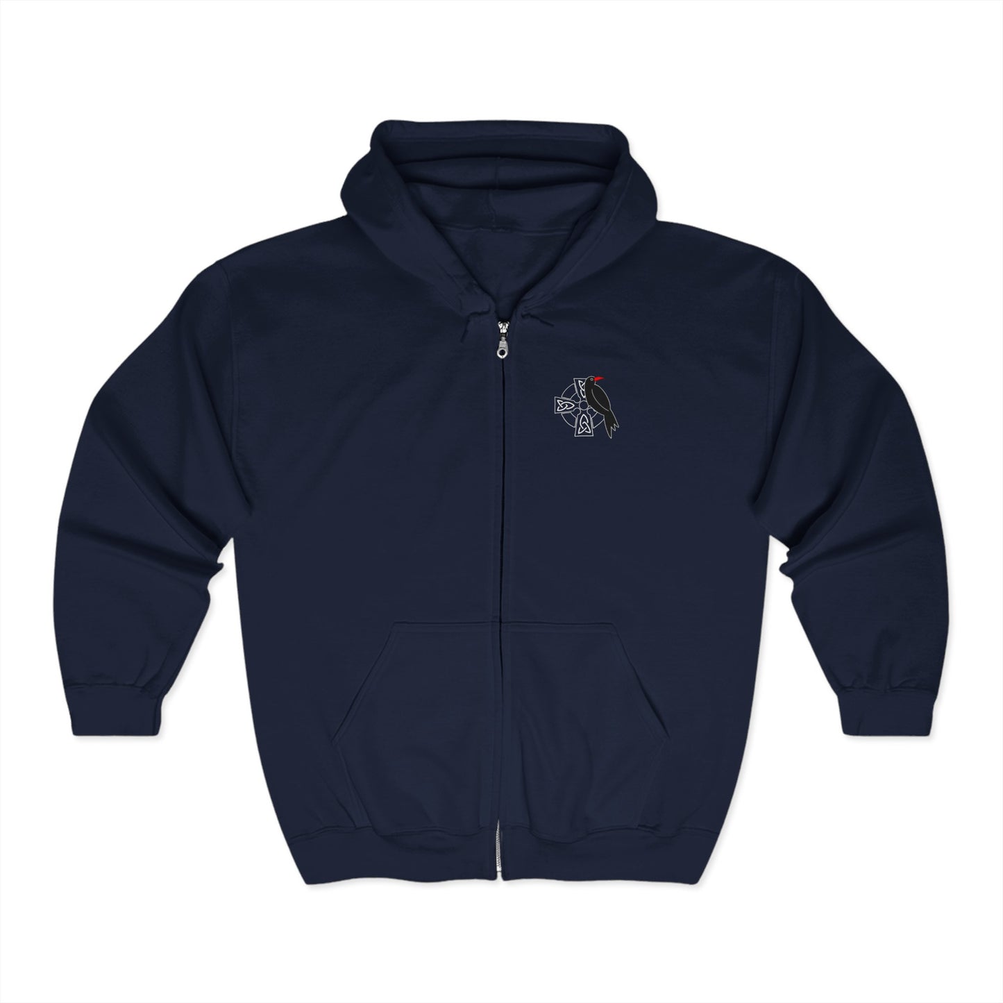 Chough & Cornish Cross Full Zip Hoodie. -Unisex Heavy Blend™