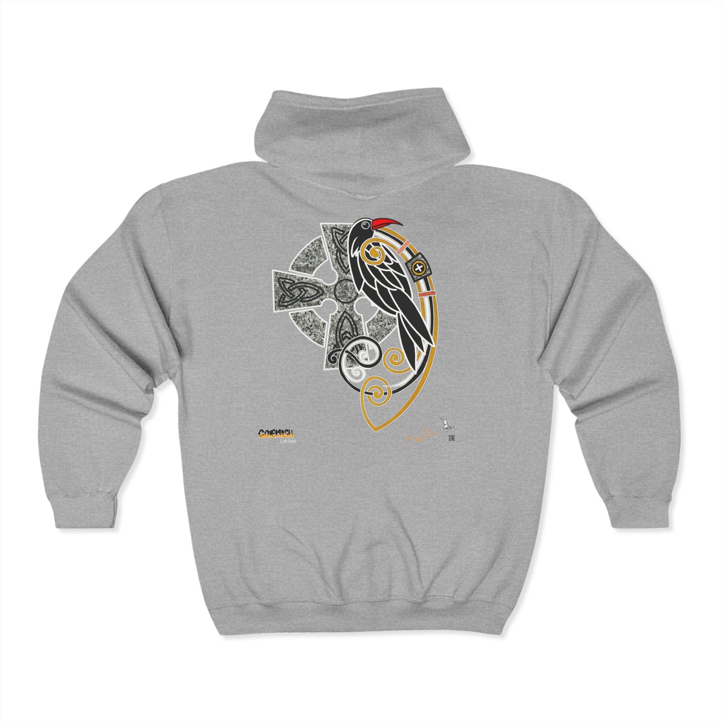 Chough & Cornish Cross Full Zip Hoodie. -Unisex Heavy Blend™