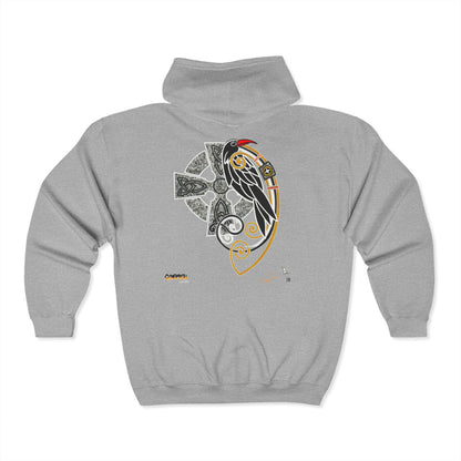 Chough & Cornish Cross Full Zip Hoodie. -Unisex Heavy Blend™