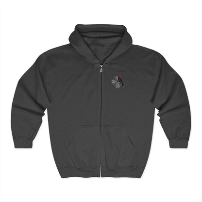 Chough & Cornish Cross Full Zip Hoodie. -Unisex Heavy Blend™