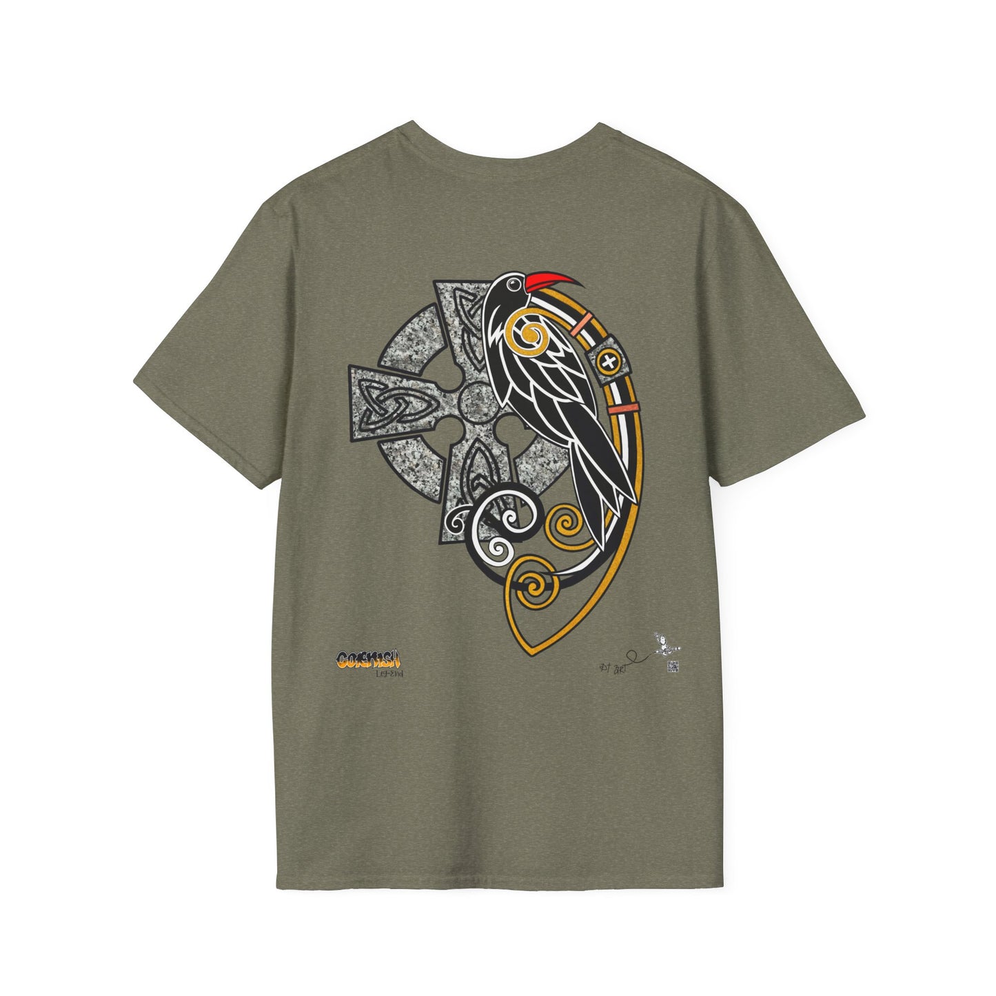 Chough & Cornish Cross T-Shirt (Light Colours)