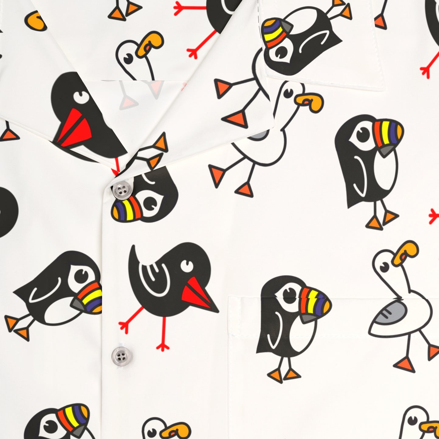 Cornish Seabirds -Short Sleeved Shirt