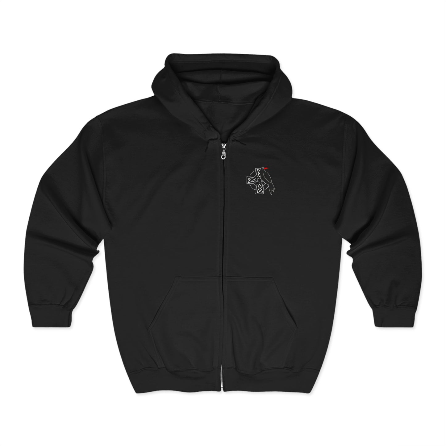 Chough & Cornish Cross Full Zip Hoodie. -Unisex Heavy Blend™