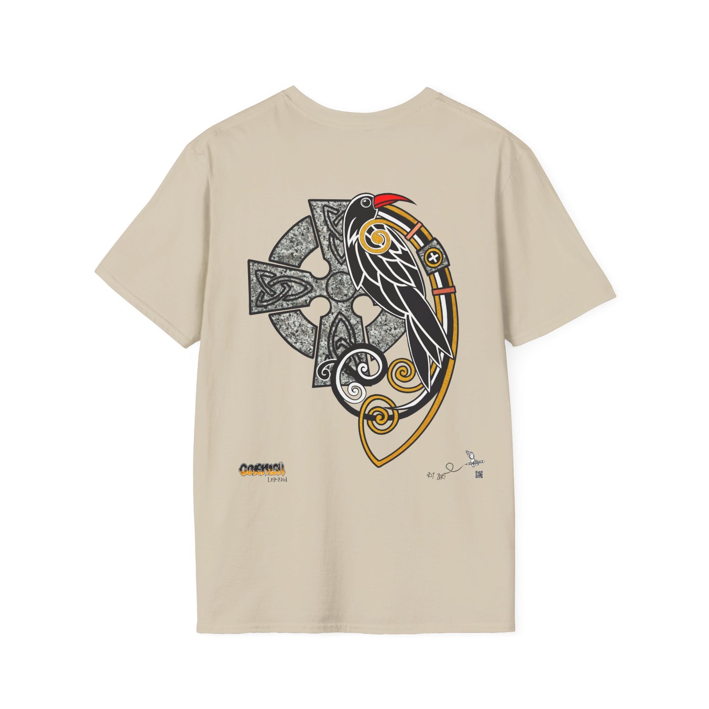 Chough & Cornish Cross T-Shirt (Light Colours)