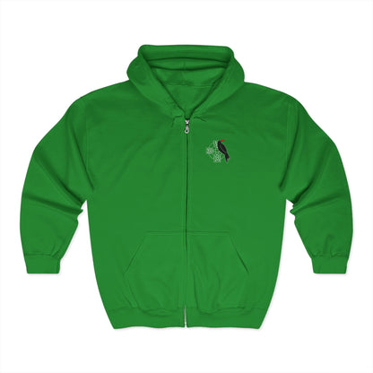 Chough & Cornish Cross Full Zip Hoodie. -Unisex Heavy Blend™